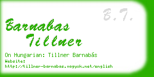 barnabas tillner business card